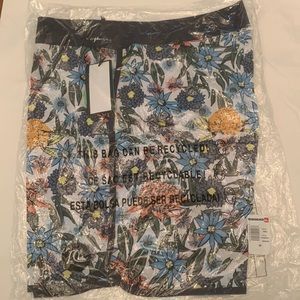 Quicksilver board shorts. Floral print.